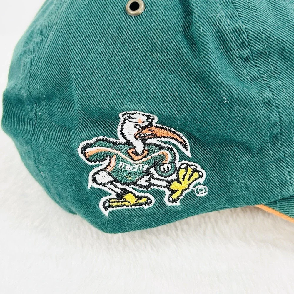Colosseum Miami‎ Hurricanes Dad Mascot Hat Cap Adjustable Strapback Green NCAA